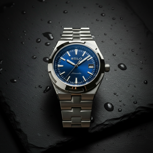 SILO Blue Dial with Automatic cursive